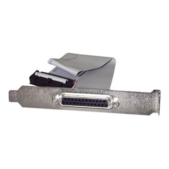 StarTech.com 16in DB25 Parallel Female to IDC 25 Pin Header Slot Plate (PLATE25F16) - Paralelní panel - DB-25 (F) do 26 pinová IDC (F) - 40.64 cm - šedá
