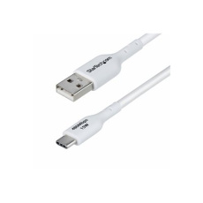 StarTech.com 3m (9.8ft) White USB-A to USB-C Charging Cable/Cord, M/M - USB kabel - USB (M) do 24 pin USB-C (M) - USB 2.0 - 3 A - 3 m - neobsahuje halogen, pasivní, nabíjení a synchronizace, USB Fast Charge (15W) - bílá