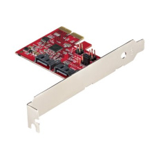 StarTech.com SATA PCIe Card, 2 Port PCIe SATA Expansion card, 6Gbps SATA Card, Full/Low Profile, PCI Express to SATA Adapter, ASM1062R SATA RAID Controller Card - PCIe to SATA Converter - Radic úložište - SATA 6Gb/s - nízký profil - RAID 0, 1, JBOD - PCIe 2.0 x2 - cervená StarTech.com SATA PCIe Card, 2 Port PCIe SATA Expansion card, 6Gbps SATA Card, Full/Low Profile, PCI Express to SATA Adapter, ASM1062R SATA RAID Controller Card - PCIe to SATA Converter - Radic úložište - SATA 6Gb/s - nízký profil - RAID 0, 1, JBOD - PCIe 2.0 x2 - cervená