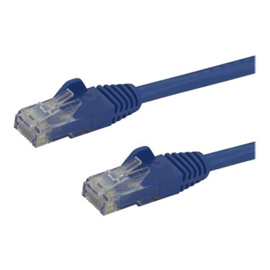 StarTech.com 50cm CAT6 Ethernet Cable, 10 Gigabit Snagless RJ45 650MHz 100W PoE Patch Cord, CAT 6 10GbE UTP Network Cable w/Strain Relief, Blue, Fluke Tested/Wiring is UL Certified/TIA - Category 6 - 24AWG (N6PATC50CMBL) - Patch kabel - RJ-45 (M) do RJ-45 (M) - 50 cm - UTP - CAT 6 - lisovaný, provedení bez hrbolku - modrá