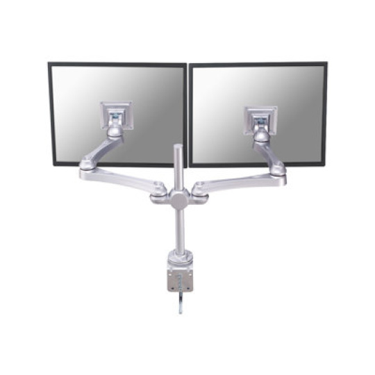 Neomounts by Newstar FPMA-D930D - Montážní sada - full-motion - pro 2 LCD displeje - stříbrná - velikost obrazovky: 10"-30" - upevnění svorkou, upevnitelné na stůl