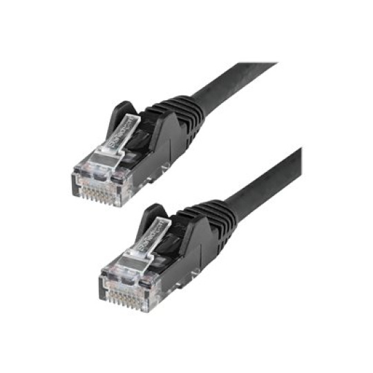 StarTech.com 50cm LSZH CAT6 Ethernet Cable, 10 Gigabit Snagless RJ45 100W PoE Network Patch Cord with Strain Relief, CAT 6 10GbE UTP, Black, Individually Tested/ETL, Low Smoke Zero Halogen - Category 6 - 24AWG (N6LPATCH50CMBK) - Patch kabel - RJ-45 (M) do RJ-45 (M) - 50 cm - 6 mm - UTP - CAT 6 - provedení bez hrbolku - cerná