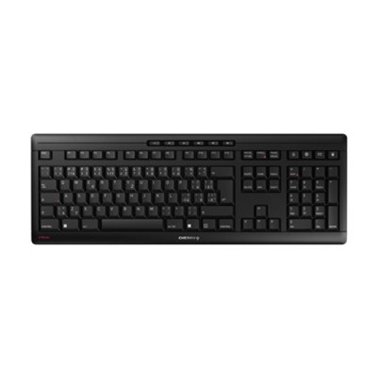 CHERRY STREAM KEYBOARD WIRELESS - Klávesnice - bezdrátový - 2.4 GHz - česká - klávesový spínač: CHERRY SX - černá