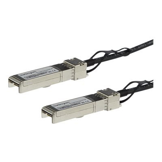 Startech Cisco SFP-H10GB-CU1-5M Compatible 1.5m 10G SFP+ to SFP+ DAC Twinax, 10GbE SFP+ Copper DAC 10Gbps/10GE Low Power Passive SFP+ Transceiver Module DAC Cable, Firepower ASR9000 - Lifetime Warranty (SFPH10GBCU15) - Kabel 10GBase pro prímé pripojení - SFP+ s jazýckem do SFP+ s jazýckem - 1.5 m - diaxiální - SFF-8431/SFF-8432 - pasivní - cerná