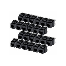 Cat6 Keystone Jack 24-Pack 180-Deg Cat6 Keystone Jack 24-Pack 180-Deg