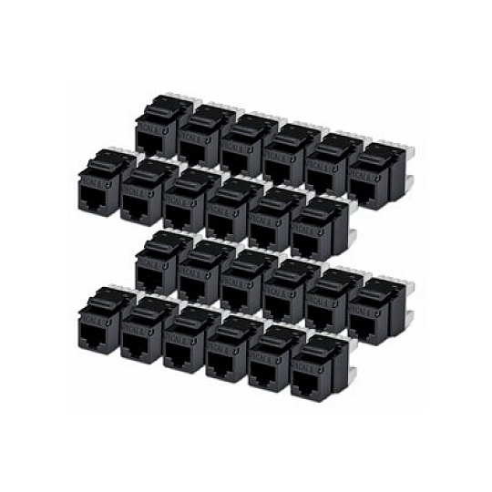 Cat6 Keystone Jack 24-Pack 180-Deg