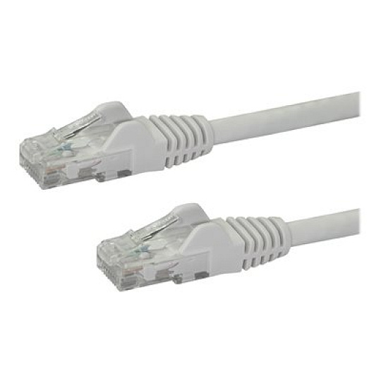 Startech 7m CAT6 Ethernet Cable, 10 Gigabit Snagless RJ45 650MHz 100W PoE Patch Cord, CAT 6 10GbE UTP Network Cable w/Strain Relief, White, Wiring is UL Certified/TIA - Category 6 - 24AWG (N6PATC7MWH) - Patch kabel - RJ-45 (M) do RJ-45 (M) - UTP - CAT 6 - provedení bez hrbolku - bílá