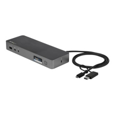 StarTech.com USB-C & USB-A Dock, Hybrid Universal Laptop Docking Station with Dual Monitor Display 4K 60Hz HDMI & DisplayPort, 60W Power Delivery, Gigabit Ethernet, Windows, Mac Chrome - 4K USB Type-C Dock (DK30C2DPPDUE) - Dokovací stanice - USB-C - 2 x HDMI, 2 x DP - 1GbE