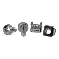 StarTech.com M6 Screws and Cage Nuts - 50 Pack - M6 Mounting Screws and Cage Nuts for Server Rack and Cabinet - Silver (CABSCREWM62B) - Šrouby a matice pro regál - pro P/N: RACK-21U-20-WALL-OA, RACK-24U-20-WALL-OA, RK12OD2, SHELF-2U-20-CENTER-V
