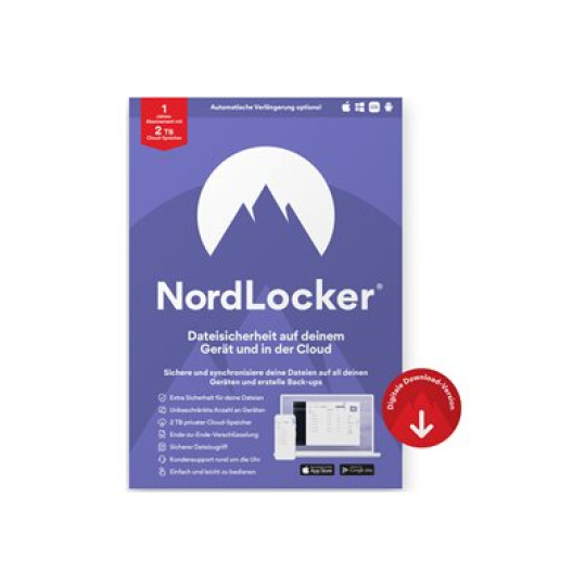 NordLocker - Licence na předplatné (1 rok) - 2 TB storage space - ESD - Win, Mac, Android, iOS