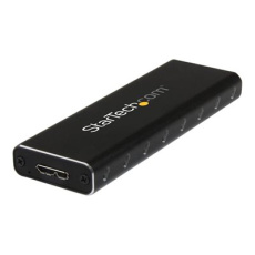 StarTech.com M.2 SSD Aluminum Enclosure to USB 3.0 (5Gbps) with UASP - M.2 NGFF SATA with B Key & B+M Key - External M.2 Portable Enclosure (SM2NGFFMBU33) - Kryt úložiště - M.2 - SATA 6Gb/s - USB 3.0 - černá