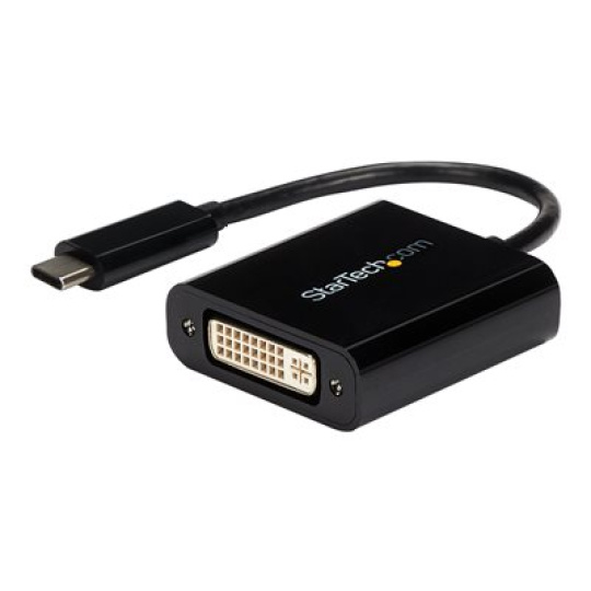 StarTech.com USB C to DVI Adapter - Black - 1920x1200 - USB Type C Video Converter for Your DVI D Display / Monitor / Projector (CDP2DVI) - Video / USB adapter - 24 pin USB-C (M) do DVI-I (F) - Thunderbolt 3 - podpora 1920 x 1200 (WUXGA) - cerná - pro P/N: BNDTB10GI, BNDTB210GSFP, BNDTB410GSFP, BNDTB4M2E1, BNDTBUSB3142, TB4CDOCK