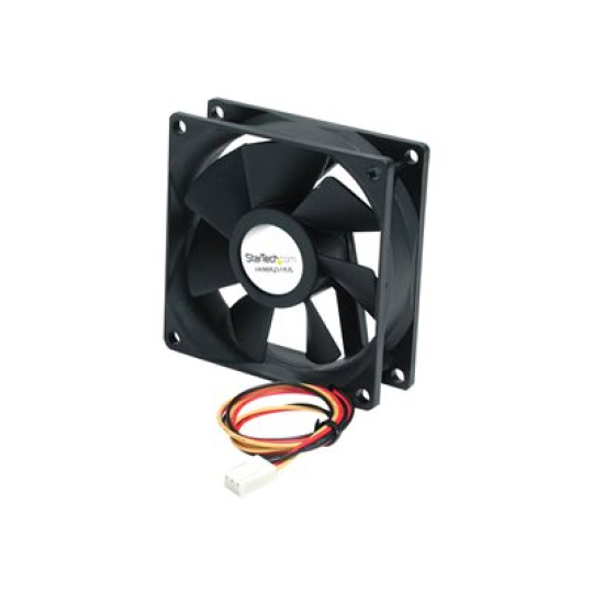 StarTech.com 80x25mm Ball Bearing Quiet Computer Case Fan w/ TX3 Connector - 3 pin case Fan - TX3 Fan - computer case Fan (FAN8X25TX3L) - Souprava vetráku systému - 80 mm