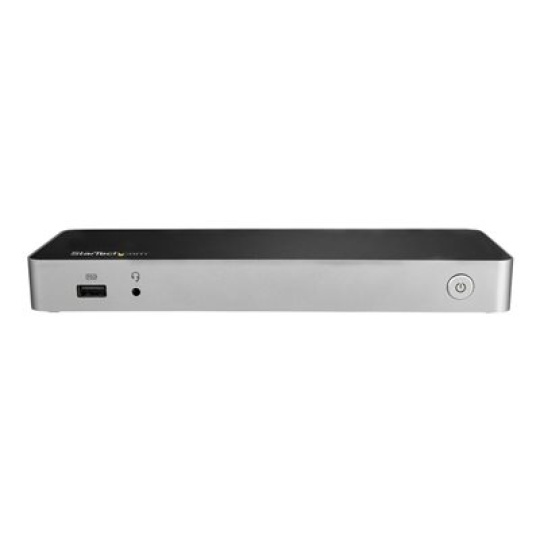 StarTech.com USB C Dock, Dual Monitor HDMI & DisplayPort 4K 30Hz, USB Type-C Laptop Docking Station 60W Power Delivery (PD), SD, 4-port USB-A 3.0 Hub, GbE, Audio, Thunderbolt 3 Compatible - USB 3.1 Gen 1 Dock (DK30CHDPPDUE) - Dokovací stanice - USB-C - HDMI, DP - 1GbE - 60 Watt