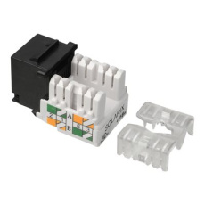 Solarix - Modul - zářez, terminální blok 90° - CAT 5e - UTP - RJ-45 - černá Solarix - Modul - zářez, terminální blok 90° - CAT 5e - UTP - RJ-45 - černá