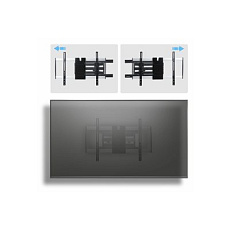 Startech - Montážní sada (montáž na zed, 2 vertikální úchyty) - kloubový - pro plochý panel - low profile,VESA 600x400,45Kg - hliník, ocel - cerná, stríbrná - velikost obrazovky: 32"-65" - montáž na stenu - kompatibilní s TAA