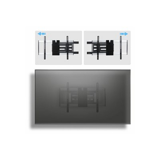 Startech - Montážní sada (montáž na zed, 2 vertikální úchyty) - kloubový - pro plochý panel - low profile,VESA 600x400,45Kg - hliník, ocel - cerná, stríbrná - velikost obrazovky: 32"-65" - montáž na stenu - kompatibilní s TAA