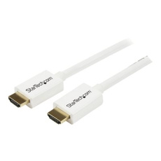 StarTech.com 5m/16 ft CL3 Rated HDMI Cable with Ethernet, In Wall Rated HDMI Cable 4K 30Hz, UHD High Speed HDMI Cable 10.2 Gbps Bandwidth, 4K Ultra HD HDMI 1.4 Video / Display Cable, 30AWG - Long White HDMI Cable - HDMI kabel - HDMI s piny (male) do HDMI s piny (male) - 5 m - dvojnásobně stíněný - bílá StarTech.com 5m/16 ft CL3 Rated HDMI Cable with Ethernet, In Wall Rated HDMI Cable 4K 30Hz, UHD High Speed HDMI Cable 10.2 Gbps Bandwidth, 4K Ultra HD HDMI 1.4 Video / Display Cable, 30AWG - Long White HDMI Cable - HDMI kabel - HDMI s piny (male) do HDMI s piny (male) - 5 m - dvojnásobně stíněný - bílá