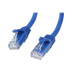 Startech 5m CAT6 Ethernet Cable, 10 Gigabit Snagless RJ45 650MHz 100W PoE Patch Cord, CAT 6 10GbE UTP Network Cable w/Strain Relief, Blue, Wiring is UL Certified/TIA - Category 6 - 24AWG (N6PATC5MBL) - Patch kabel - RJ-45 (M) do RJ-45 (M) - 5 m - UTP - CAT 6 - lisovaný, provedení bez hrbolku - modrá