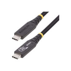 StarTech.com 1m (3.3ft) USB4 Cable, USB-IF Certified USB-C Cable, 40 Gbps - USB kabel - USB-C (M) do USB-C (M) - USB4 / Thunderbolt 3 / Thunderbolt 4 / DisplayPort 1.4 - 48 V - 5 A - 1 m - neobsahuje halogen, pasivní, podpora 4K120Hz, podpora 8K60Hz, technologie Extended Power Range (EPR), podpora napájení Power Delivery 3.1 - černá