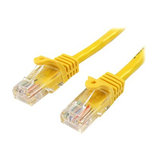 Startech 5m Yellow Cat5e / Cat 5 Snagless Ethernet Patch Cable 5 m - Sítový kabel - RJ-45 (M) do RJ-45 (M) - 5 m - UTP - CAT 5e - provedení bez hrbolku, licna - žlutá