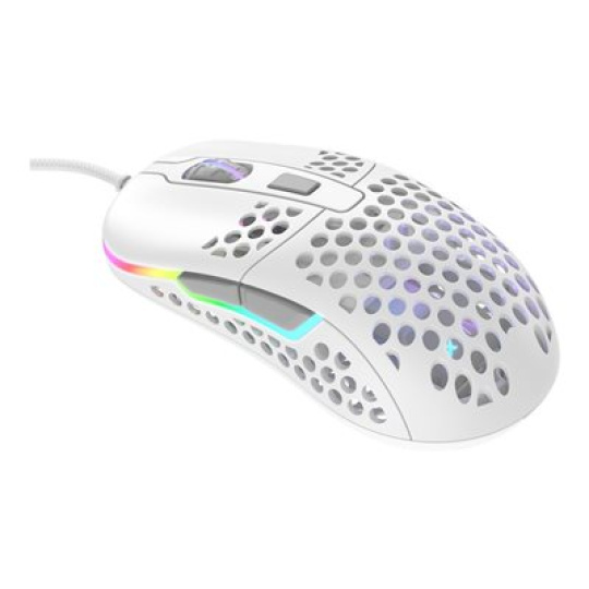 CHERRY Xtrfy M42 - Myš - RGB - optický - 5 tlacítka - kabelové - USB - bílá