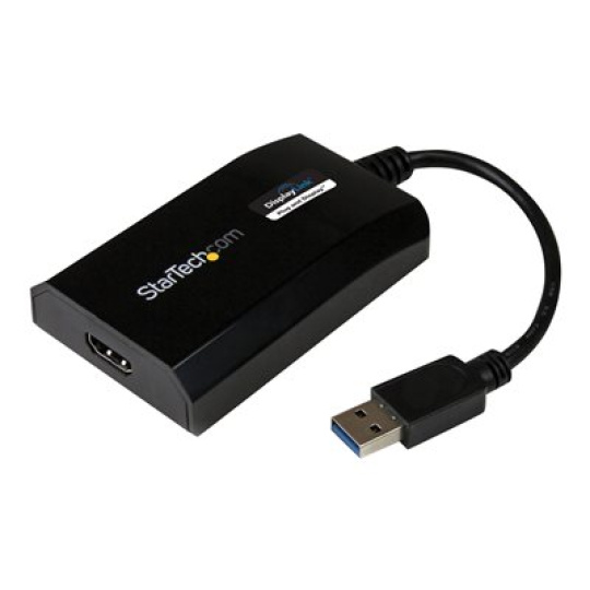 StarTech.com USB 3.0 to HDMI External Video Card Adapter - DisplayLink Certified - 1920x1200 - MultiMonitor Graphics Adapter - Supports Mac & Windows (USB32HDPRO) - Kabel adaptéru - USB typ A s piny (male) do HDMI se zdířkami (female) - 16 cm - černá - podpora 1920 x 1200 (WUXGA) - pro P/N: HDDVIMM3, HDMM12, HDMM15, HDMM1MP, HDMM2MP, HDMM3, HDMM3MP, HDMM50A, HDMM6, HDPMM50
