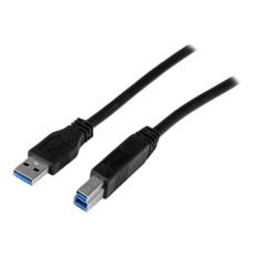 StarTech.com 2m 6 ft Certified SuperSpeed USB 3.0 A to B Cable Cord - USB 3 Cable - 1x USB 3.0 A (M), 1x USB 3.0 B (M) - 2 meter, Black (USB3CAB2M) - Kabel USB - USB Type B (M) do USB typ A (M) - USB 3.0 - 2 m - lisovaný - cerná - pro P/N: KITBXDOCKPEU, KITBXDOCKPNA, KITBXDOCKPUK, SV231HU34K6, SV231QDPU34K, SV431HU34K6