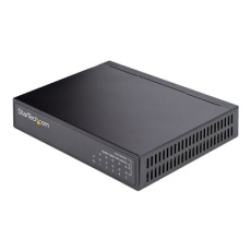 StarTech.com Unmanaged 2.5G Switch, 5 Port Gigabit Switch, 2.5GBASE-T Unmanaged Ethernet Switch, Ethernet Splitter, Din Rail or Wall Mount, Multi-Gigabit, All-Metal, Auto-MDIX, 9K Jumbo - 2.5 Gb Network Switch - Prepínac - nerízený - 5 x 10/100/1000/2.5G - pro pripevnení na zed, desktop - napájení DC