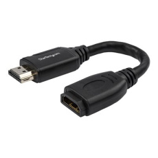 StarTech.com 6in High Speed HDMI Port Saver Cable with 4K 60Hz - Short HDMI 2.0 Male to Female Adapter Cable - Port Extender (HD2MF6INL) - Prodlužovací kabel HDMI - HDMI s piny (male) rovné do HDMI se zdírkami (female) rovné - 15.2 cm - dvojnásobne stínený - cerná - podporuje 4K StarTech.com 6in High Speed HDMI Port Saver Cable with 4K 60Hz - Short HDMI 2.0 Male to Female Adapter Cable - Port Extender (HD2MF6INL) - Prodlužovací kabel HDMI - HDMI s piny (male) rovné do HDMI se zdírkami (female) rovné - 15.2 cm - dvojnásobne stínený - cerná - podporuje 4K