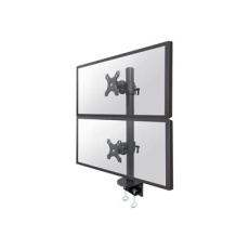 Neomounts FPMA-D960DVPLUS - Montážní sada - pro 2 LCD displeje - ocel - černá - velikost obrazovky: 17"-49" - upevnění svorkou, upevnitelné na stůl