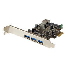 StarTech.com 4 Port PCI Express USB 3.0 Card - 3 External and 1 Internal - Native OS Support in Windows 8 and 7 - Standard and Low-Profile (PEXUSB3S42) - USB adaptér - PCIe 2.0 nízký profil - USB 3.0 x 4 - pro P/N: CFASTRWU3, ST1030USBM, ST43004UA, ST4300MINI, TB31PCIEX16 StarTech.com 4 Port PCI Express USB 3.0 Card - 3 External and 1 Internal - Native OS Support in Windows 8 and 7 - Standard and Low-Profile (PEXUSB3S42) - USB adaptér - PCIe 2.0 nízký profil - USB 3.0 x 4 - pro P/N: CFASTRWU3, ST1030USBM, ST43004UA, ST4300MINI, TB31PCIEX16