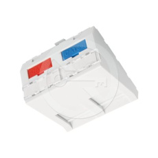 Solarix SXF-M-2-45-WH-U French style - Zásuvka pro podomítkovou instalaci - bílá, RAL 9003 - 1 souprava - 2 porty Solarix SXF-M-2-45-WH-U French style - Zásuvka pro podomítkovou instalaci - bílá, RAL 9003 - 1 souprava - 2 porty