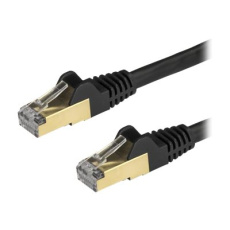 StarTech.com 7.5m CAT6A Ethernet Cable, 10 Gigabit Shielded Snagless RJ45 100W PoE Patch Cord, CAT 6A 10GbE STP Network Cable w/Strain Relief, Black, Fluke Tested/UL Certified Wiring/TIA - Category 6A - 26AWG (6ASPAT750CMBK) - Patch kabel - RJ-45 (M) do RJ-45 (M) - 7.5 m - STP - CAT 6a - provedení bez hrbolků, lisovaný - černá StarTech.com 7.5m CAT6A Ethernet Cable, 10 Gigabit Shielded Snagless RJ45 100W PoE Patch Cord, CAT 6A 10GbE STP Network Cable w/Strain Relief, Black, Fluke Tested/UL Certified Wiring/TIA - Category 6A - 26AWG (6ASPAT750CMBK) - Patch kabel - RJ-45 (M) do RJ-45 (M) - 7.5 m - STP - CAT 6a - provedení bez hrbolků, lisovaný - černá