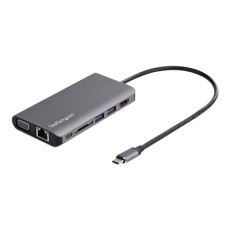 StarTech.com USB C Multiport Adapter, USB-C Mini Travel Dock with 4K HDMI or 1080p VGA, 3x USB 3.0 Hub, SD, GbE, Audio, 100W PD Pass-Through, Portable Docking Station for Laptop/Tablet - USB 3.0 Mini Dock - Dokovací stanice - USB-C - VGA, HDMI - 1GbE StarTech.com USB C Multiport Adapter, USB-C Mini Travel Dock with 4K HDMI or 1080p VGA, 3x USB 3.0 Hub, SD, GbE, Audio, 100W PD Pass-Through, Portable Docking Station for Laptop/Tablet - USB 3.0 Mini Dock - Dokovací stanice - USB-C - VGA, HDMI - 1GbE