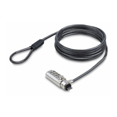 StarTech.com Slim Lock K-Slot Compatible, 6.6ft Combination Locking Cable - Bezpečnostní kabelový zámek - černá a stříbrná - 2 m - kompatibilní s TAA