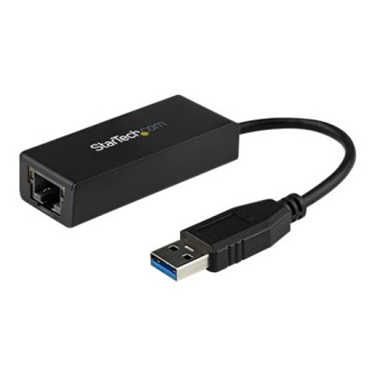 StarTech.com USB 3.0 to Gigabit Ethernet Adapter - 10/100/1000 NIC Network Adapter - USB 3.0 Laptop to RJ45 LAN (USB31000S) - Sítový adaptér - USB 3.0 - Gigabit Ethernet - cerná