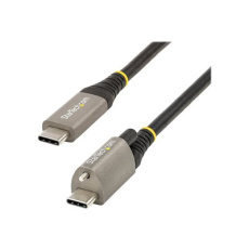 StarTech.com 20in 50cm Top Screw Locking USB C Cable 10Gbps, USB 3.1/3.2 Gen 2 Type-C Cable, 100W (5A) Power Delivery Charging, DP Alt Mode, Single Screw Lock, USB-C to C Cord - Thunderbolt 3 Compatible (USB31CCTLKV50CM) - USB kabel - 24 pin USB-C (M) přímý/zamykací do 24 pin USB-C (M) rovné - USB 3.2 Gen 2 / DisplayPort 1.4 /Thunderbolt 3 - 50 cm - podpora 8K - černá, šedá StarTech.com 20in 50cm Top Screw Locking USB C Cable 10Gbps, USB 3.1/3.2 Gen 2 Type-C Cable, 100W (5A) Power Delivery Charging, DP Alt Mode, Single Screw Lock, USB-C to C Cord - Thunderbolt 3 Compatible (USB31CCTLKV50CM) - USB kabel - 24 pin USB-C (M) přímý/zamykací do 24 pin USB-C (M) rovné - USB 3.2 Gen 2 / DisplayPort 1.4 /Thunderbolt 3 - 50 cm - podpora 8K - černá, šedá