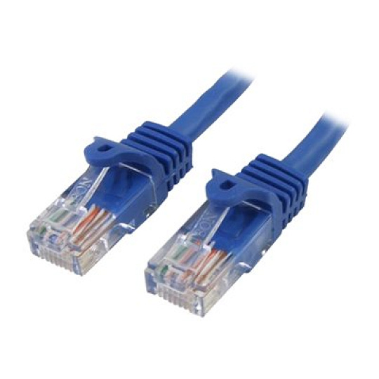 Startech 2m Blue Cat5e / Cat 5 Snagless Patch Cable - Patch kabel - RJ-45 (M) do RJ-45 (M) - 2 m - UTP - CAT 5e - lisovaný, provedení bez hrbolku - modrá