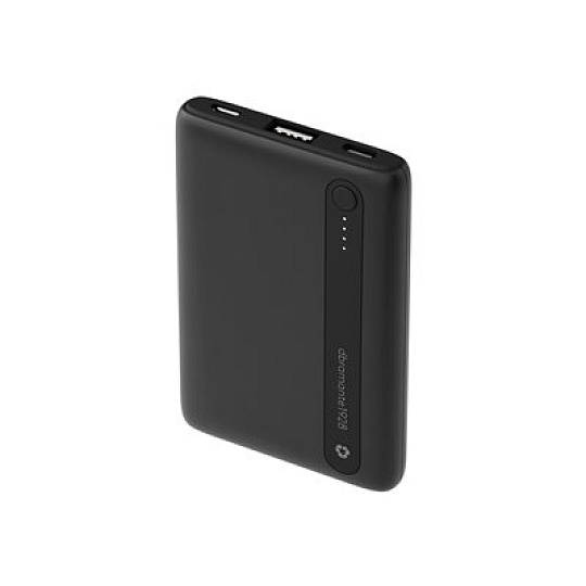 dbramante1928 re-charge - Power banka - 5000 mAh - 2 výstupní konektory (24 pin USB-C, USB) - na kabelu: USB-C - cerná