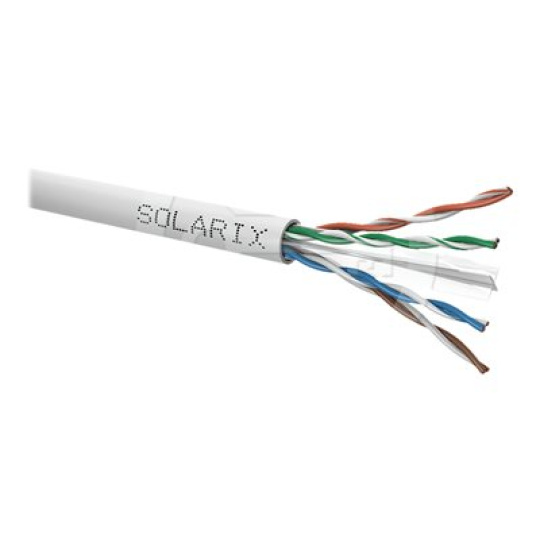 Solarix SXKD-6-UTP-PVC - Kabel horizontální - 305 m - 6.1 mm - UTP - CAT 6 - IEEE 802.3af/IEEE 802.3at - šedá, RAL 7035