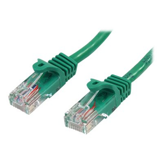 Startech 1m Green Cat5e / Cat 5 Snagless Patch Cable - Patch kabel - RJ-45 (M) do RJ-45 (M) - 1 m - UTP - CAT 5e - lisovaný, provedení bez hrbolku - zelená