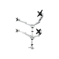 StarTech.com Desk Mount Quad Monitor Arm, Premium Articulating VESA 4 Monitor Mount 2x2 up to 27", Ergonomic Height Adjustable Pole Mount, Tilt/Swivel/Rotate, C-Clamp/Grommet, Silver - Heavy-duty VESA Mount (ARMQUADPS) - Montážní sada - nastavitelné rameno - pro 4 monitory - hliník - stríbrná - velikost obrazovky: 13"-27" - upevnitelné na stul - kompatibilní s TAA StarTech.com Desk Mount Quad Monitor Arm, Premium Articulating VESA 4 Monitor Mount 2x2 up to 27", Ergonomic Height Adjustable Pole Mount, Tilt/Swivel/Rotate, C-Clamp/Grommet, Silver - Heavy-duty VESA Mount (ARMQUADPS) - Montážní sada - nastavitelné rameno - pro 4 monitory - hliník - stríbrná - velikost obrazovky: 13"-27" - upevnitelné na stul - kompatibilní s TAA