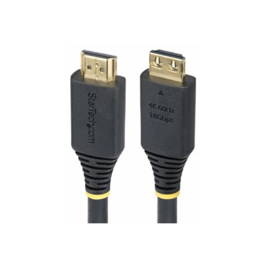 StarTech.com - High Speed - HDMI kabel - HDMI s piny (male) do HDMI s piny (male) - 5 m - odstínený - cerná - neobsahuje halogen, pasivní, podpora 4K60Hz, podpora 1440p (UWQHD) 144Hz, podpora 1080p 240Hz