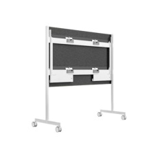 Steelcase Roam Collection - Vozík - pro interaktivní tabule - artic white, Microsoft gray - velikost obrazovky: 85" - pro Microsoft Surface Hub 2S 85"