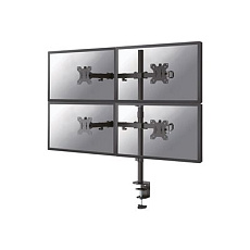 Neomounts FPMA-D550D4 - Montážní sada (úchyt průchodky, svorka k montáži na stůl, žerď, 4 adaptéry VESA, 4 ramena) - plný pohyb - pro 4 ploché panely - černá - velikost obrazovky: 13"-32"