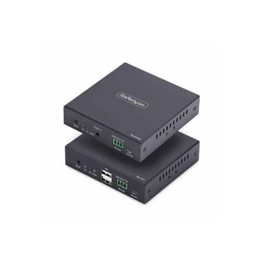 StarTech.com HDMI KVM Extender Over IP Network, 4K 60Hz, Driverless - Sada vysílace a prijímace - video/audio/USB extendér - HDMI
