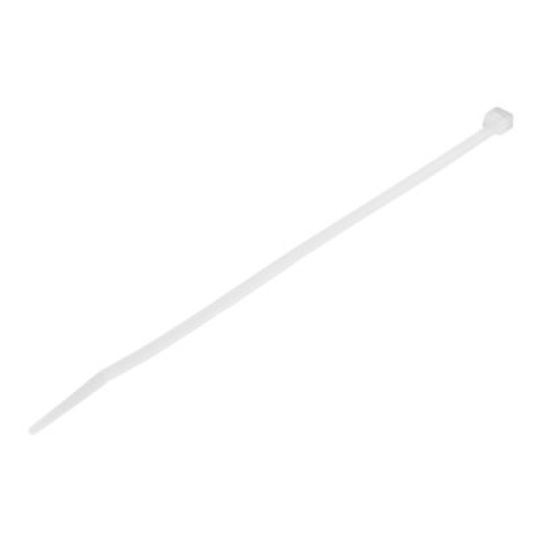 StarTech.com 20cm(8") Cable Ties, 4mm(1/8") wide, 55mm(2-1/8") Bundle Diameter, 22kg(50lb) Tensile Strength, Nylon Self Locking Zip Ties w/ Curved Tip, 94V-2/UL Listed, 1000 Pack, White - Nylon 66 Plastic - TAA (CBMZT8NK) - Kabelová stahovací páska - 20.32 cm - bílá - kompatibilní s TAA (balení 1000)