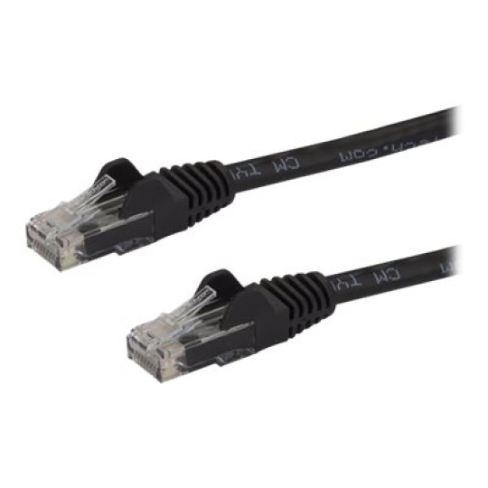 StarTech.com 2m CAT6 Ethernet Cable, 10 Gigabit Snagless RJ45 650MHz 100W PoE Patch Cord, CAT 6 10GbE UTP Network Cable w/Strain Relief, Black, Fluke Tested/Wiring is UL Certified/TIA - Category 6 - 24AWG (N6PATC2MBK) - Patch kabel - RJ-45 (M) do RJ-45 (M) - 2 m - UTP - CAT 6 - lisovaný, provedení bez hrbolku - cerná