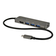 StarTech.com USB C Multiport Adapter, USB-C to HDMI 2.0b 4K 60Hz (HDR10), 100W Power Delivery Pass-Through, 4-Port 5Gbps USB 3.0 Hub, USB Type-C Mini Dock, with 12" (30cm) Attached Cable - Thunderbolt 3 Compatible (DKT30CHPD3) - Dokovací stanice - USB-C - HDMI StarTech.com USB C Multiport Adapter, USB-C to HDMI 2.0b 4K 60Hz (HDR10), 100W Power Delivery Pass-Through, 4-Port 5Gbps USB 3.0 Hub, USB Type-C Mini Dock, with 12" (30cm) Attached Cable - Thunderbolt 3 Compatible (DKT30CHPD3) - Dokovací stanice - USB-C - HDMI